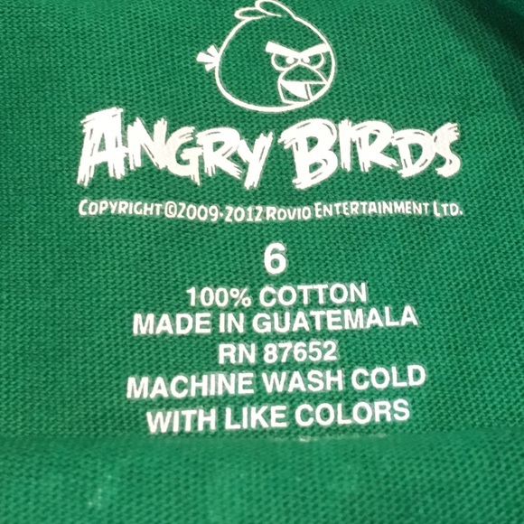 NWT: Angry Birds LS Layered-Look Graphic Tee - Picture 5 of 5